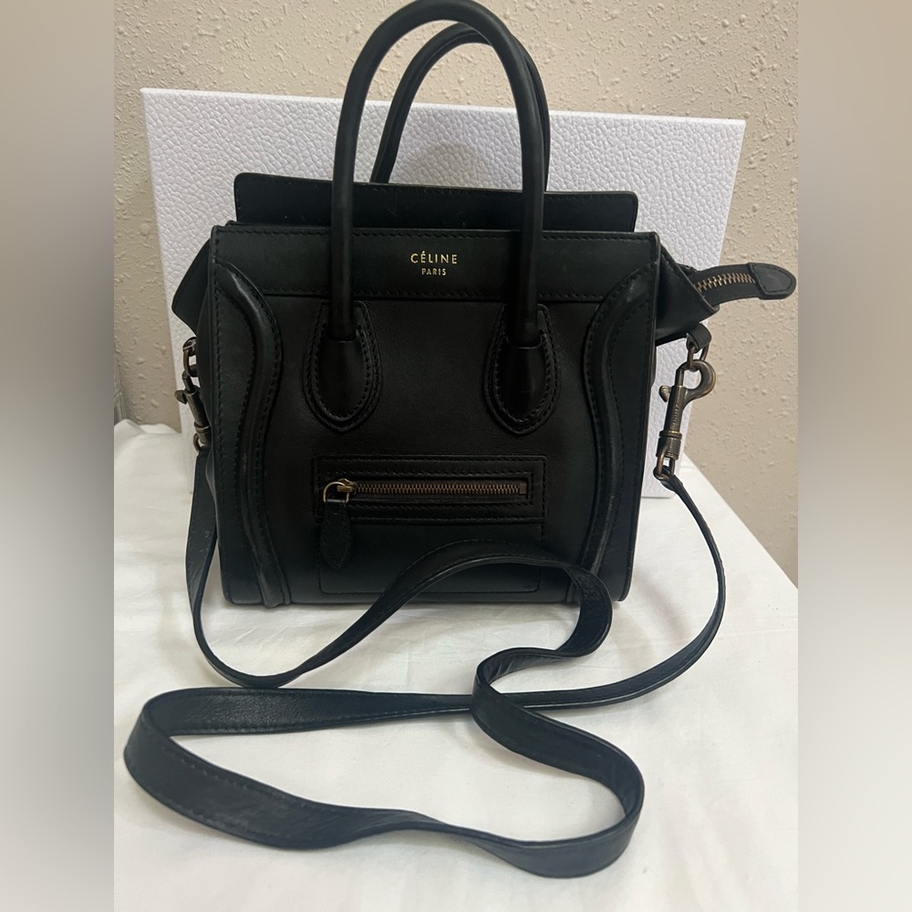 CELINE Mini Luggage black Hand Bag